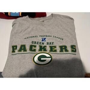 LEE Sports Green Bay Packers Gray T Shirt, Size XL NFL Football Sports Tee